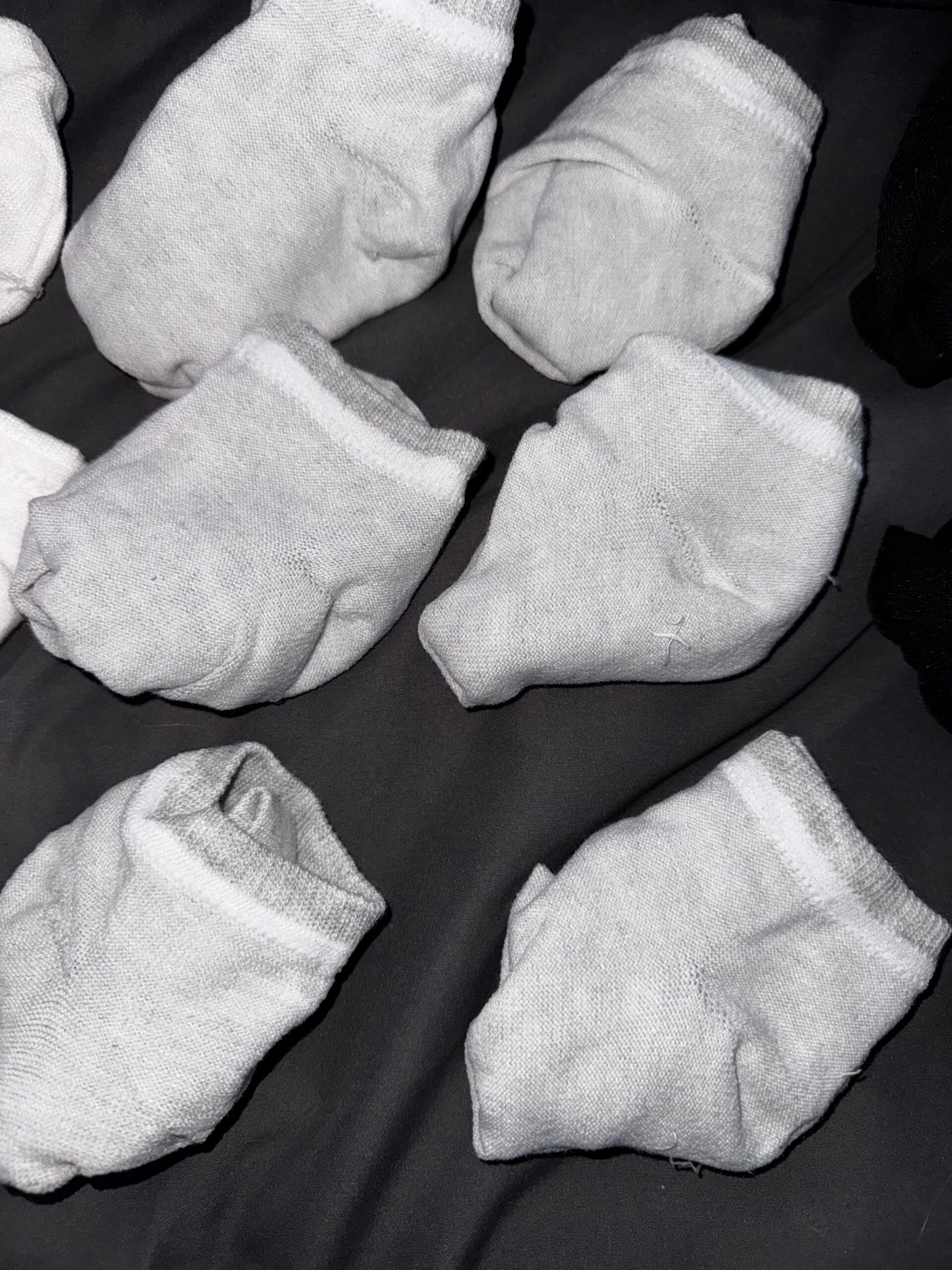 neles-simple-grey-snaker-socks-worn-for-one-day